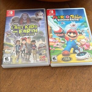 Nintendo Switch last kids on earth & Mario rabbids kingdom battle